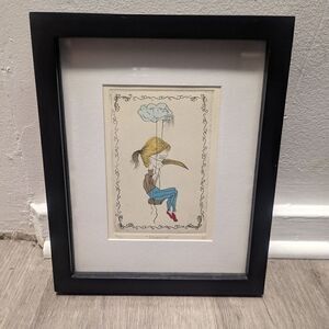 Handmade Framed Traditional Intaglio Etched Print Printmaking Art Decor